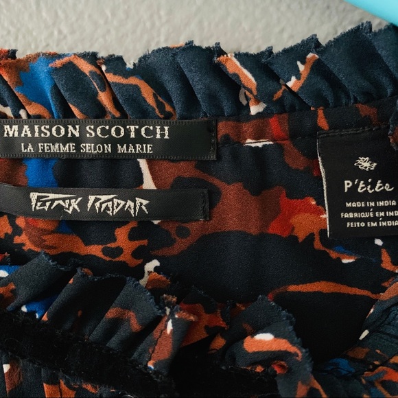 Maison Scotch Punk Radar Graphic Blouse P - Picture 3 of 6